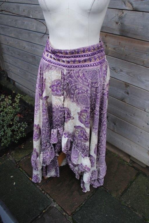 Rok paars/ beige zijde mt S Vaste prijs  OPRUIMING, Kleding | Dames, Paars, Ophalen of Verzenden, Zo goed als nieuw, Maat 36 (S)