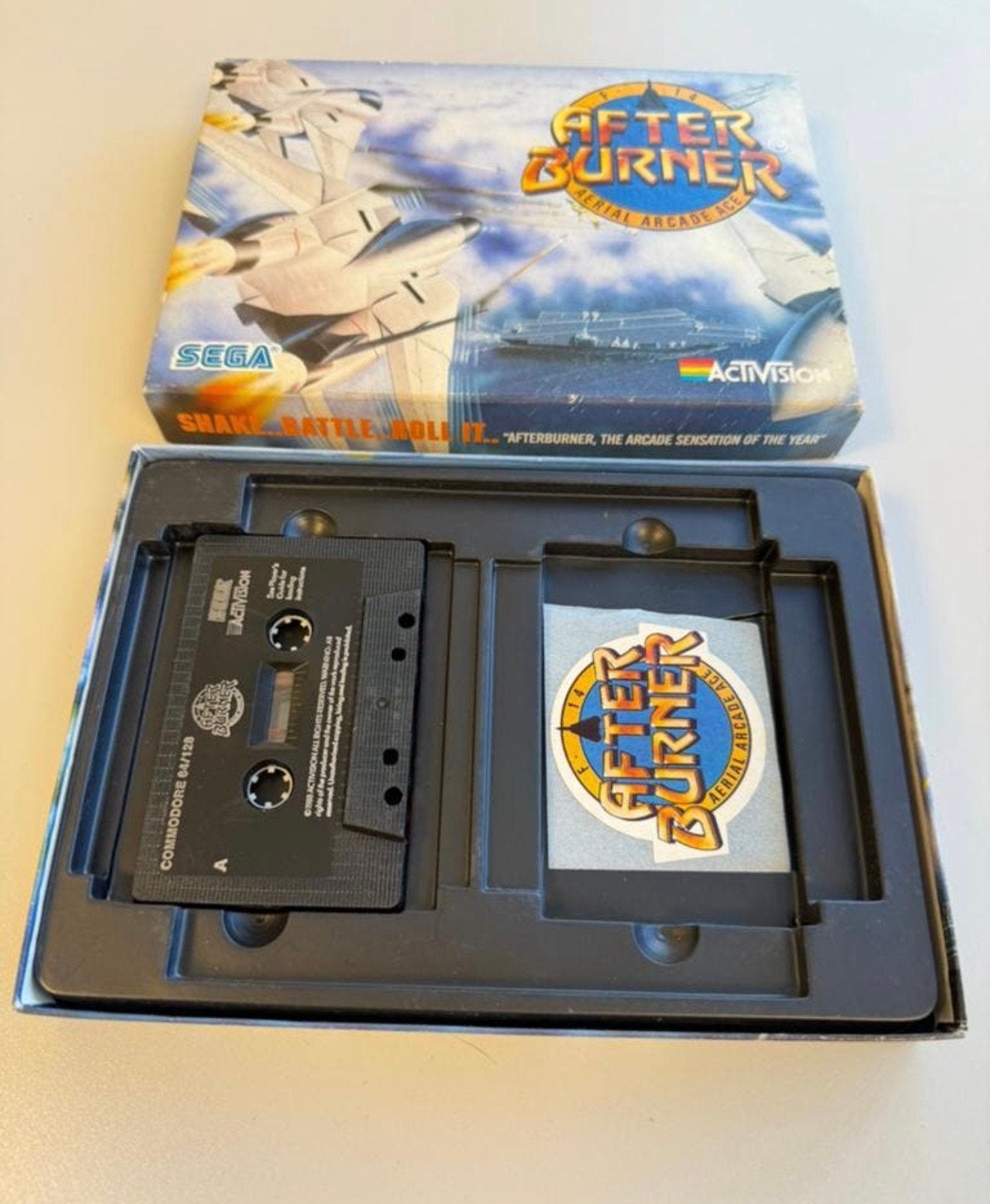 After Burner C64/128 Big Box CIB Activision Sega compleet, Ophalen of Verzenden, L, L, L