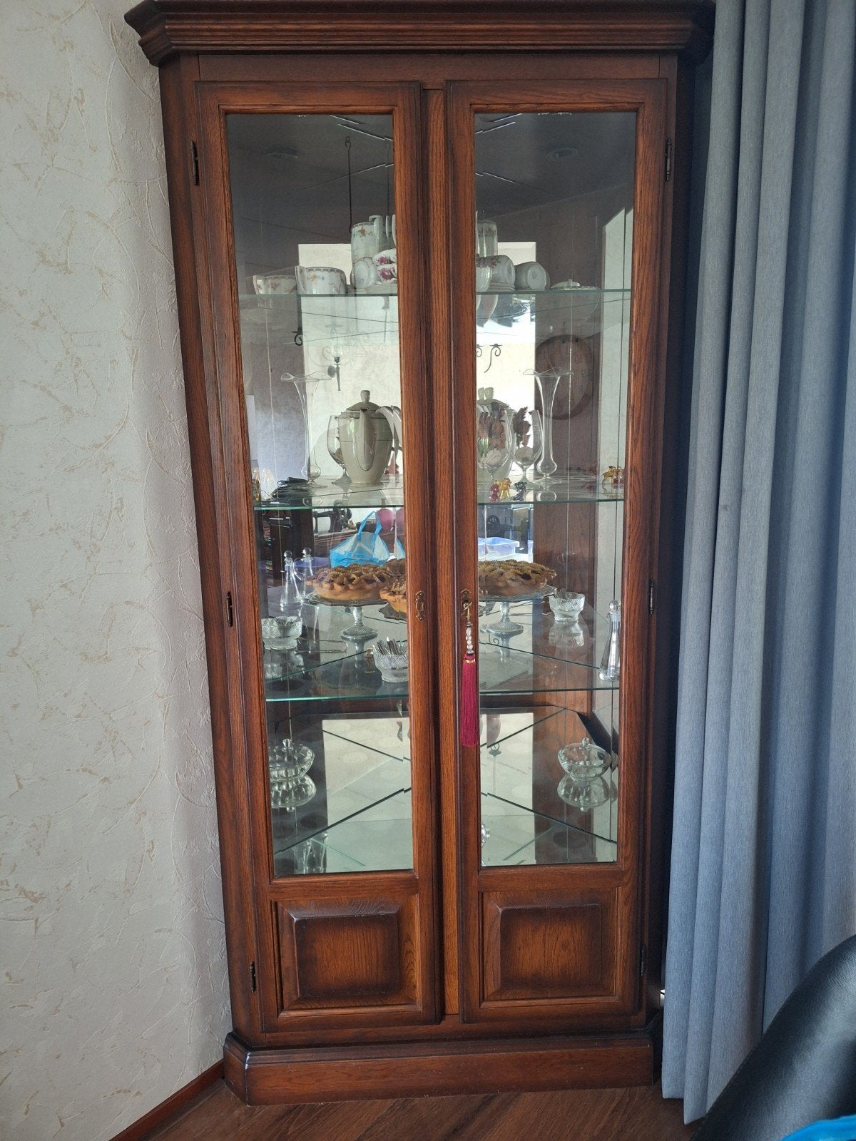 hoek vitrine kast, Ophalen, 50 tot 75 cm, 50 tot 100 cm, 200 cm of meer