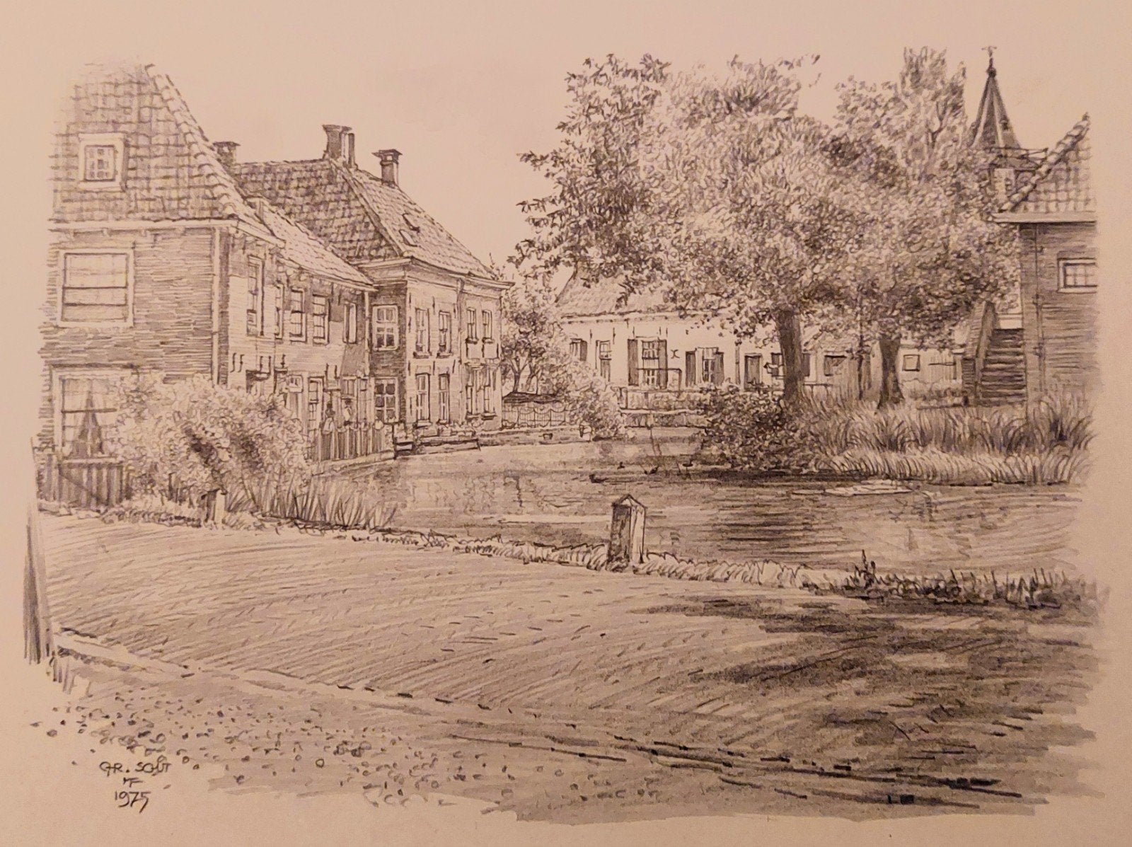 Linschoten .. het dorp ter weerszijden van .. C.J.Th. Schut., Ophalen of Verzenden