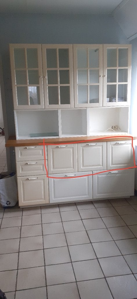 Ikea onderkast ladekast, Huis en Inrichting, Keuken | Keukenelementen, Ophalen, Minder dan 50 cm, Wit, Zo goed als nieuw