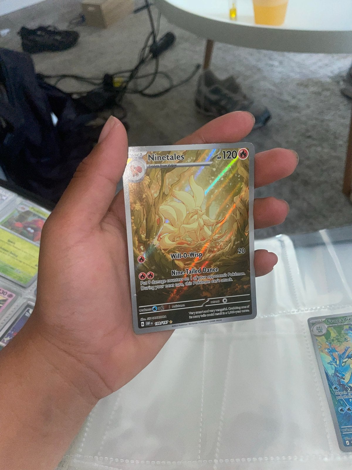 Ninetales Pokémon kaart - Goede staat, Ophalen of Verzenden, Gebruikt, Losse kaart, Foil