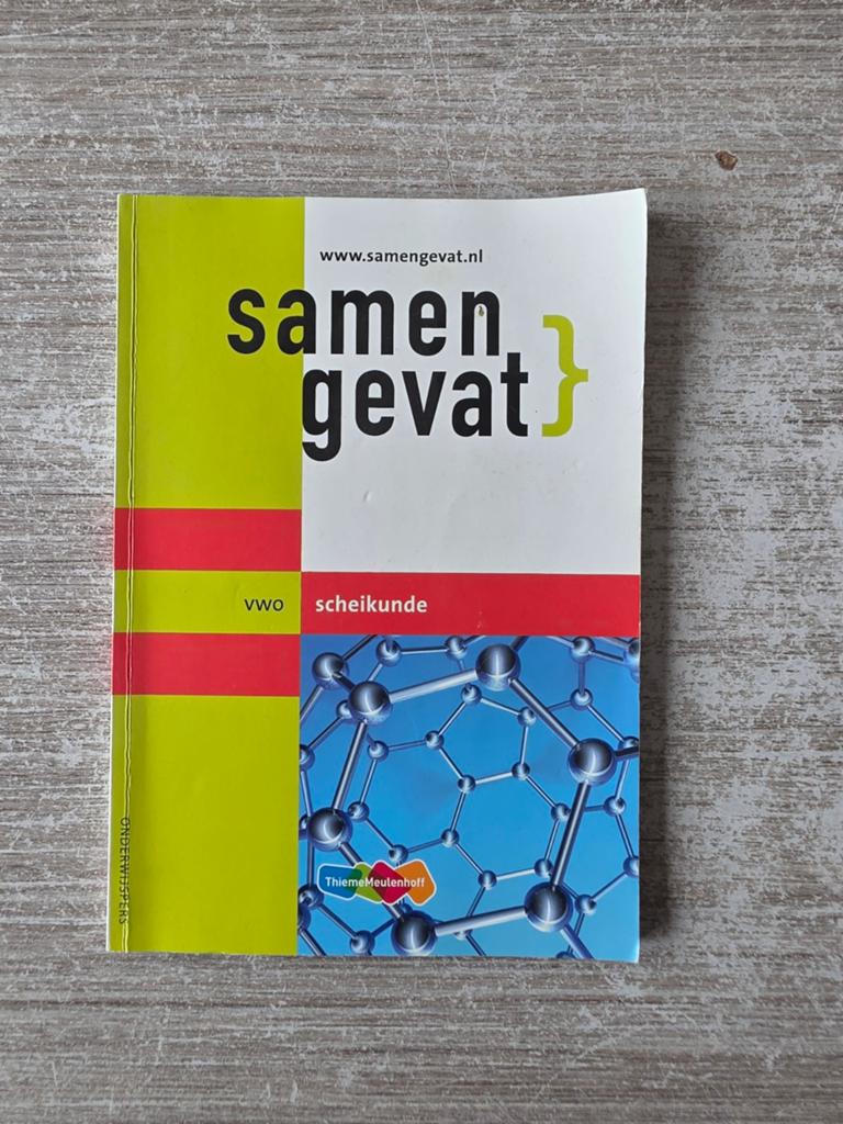 Samengevat Scheikunde VWO - Thiememeulenhoff, Ophalen of Verzenden, Beta, Zo goed als nieuw