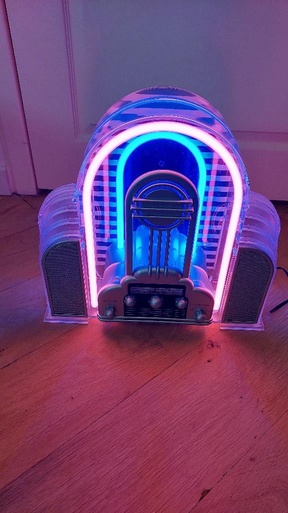 Vintage radio Marylin met neonverlichting., Ophalen, Zo goed als nieuw, Radio
