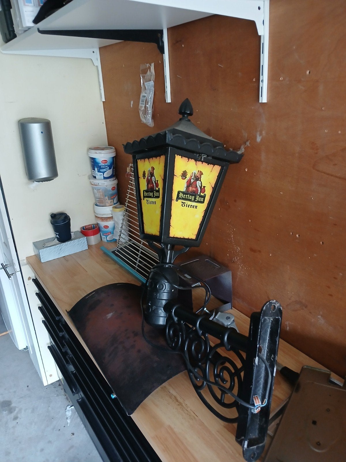 Hertog Jan Bieren buitenlamp - Wandlamp, Metaal, Overige merken, Gebruikt, Zwart