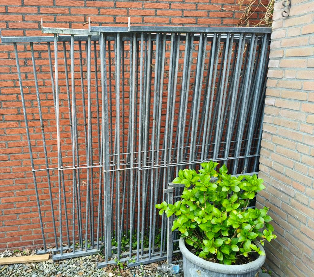 7 gegalvaniseerde kennelpanelen, Ophalen, 110 cm of meer, 100 cm of meer