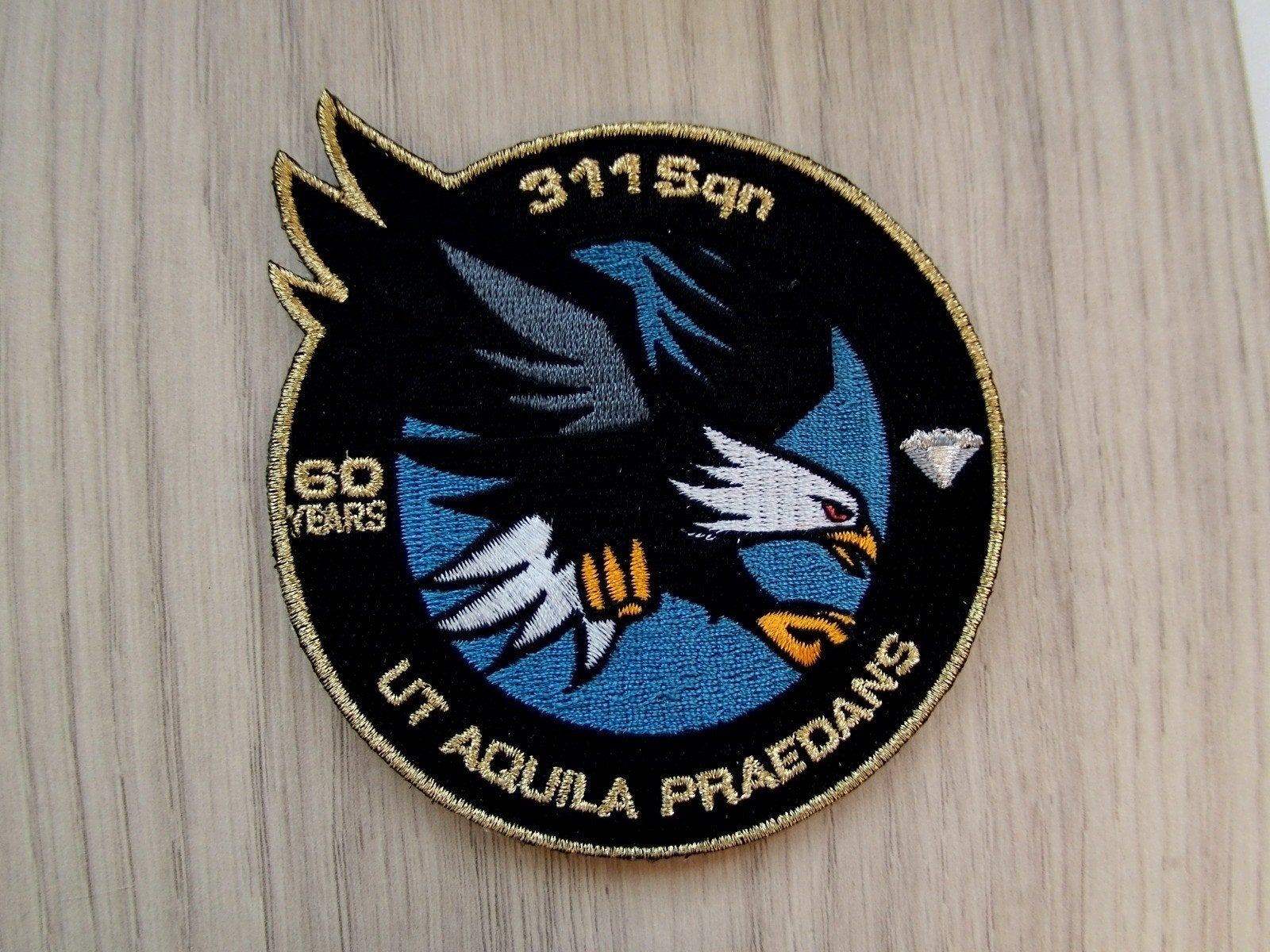 Patch RNLAF 60 Years 311 Squadron, Verzenden, Luchtmacht, Nederland, Embleem of Badge