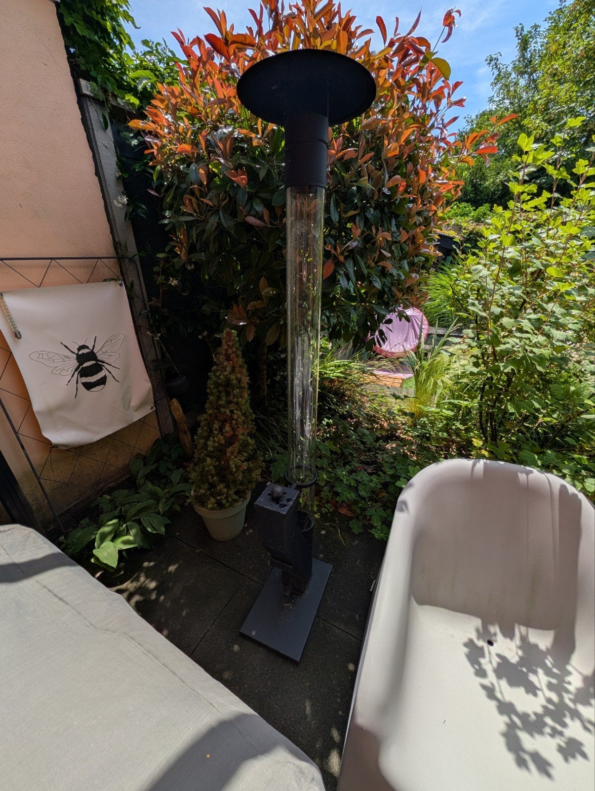 Pellet terrasverwarmer met zak pellets, Tuin en Terras, Terrasverwarmers, Ophalen, Gebruikt, Vloer