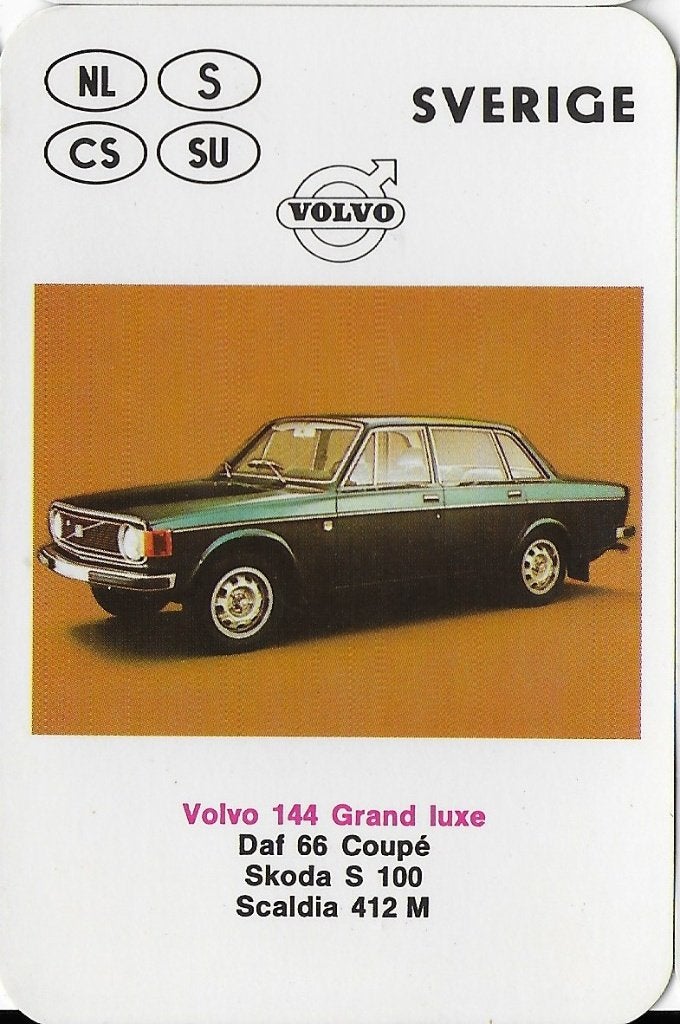 A622 autokaartje volvo 144 grand luxe, Verzenden, Zo goed als nieuw, Auto's