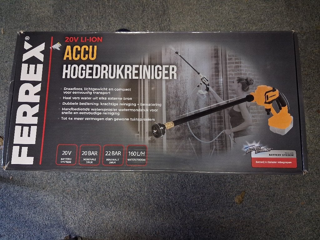 Ferrex Accu Hogedrukreiniger, Ophalen of Verzenden, Nieuw, Accu, Ferrex