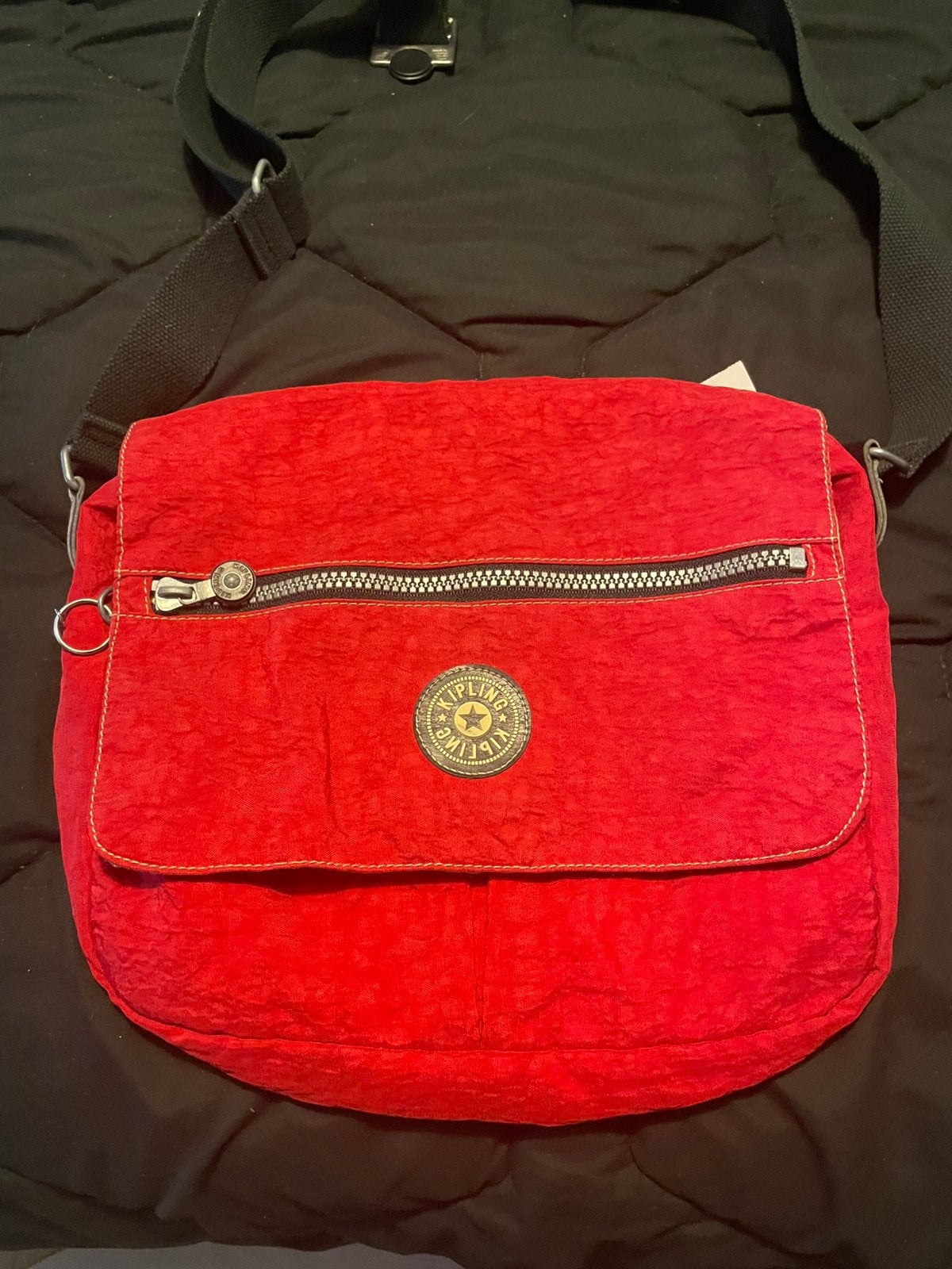 Originele rode Kipling tas br 30/h 25/d 10 cm., Ophalen of Verzenden, Zo goed als nieuw, Rood, Schoudertas