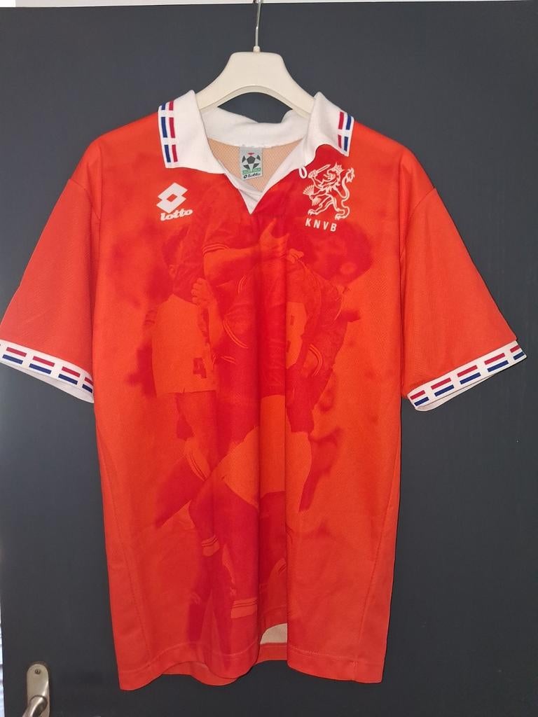 Nederlands Elftal Shirt KNVB Lotto EK 1996 Maat L, Oranje, Ophalen of Verzenden, Voetbal, Gedragen