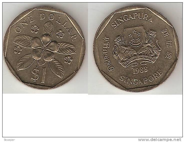 singapore 1 dollar 1988 km 54b unc, Verzenden, Midden-Oosten, Losse munt