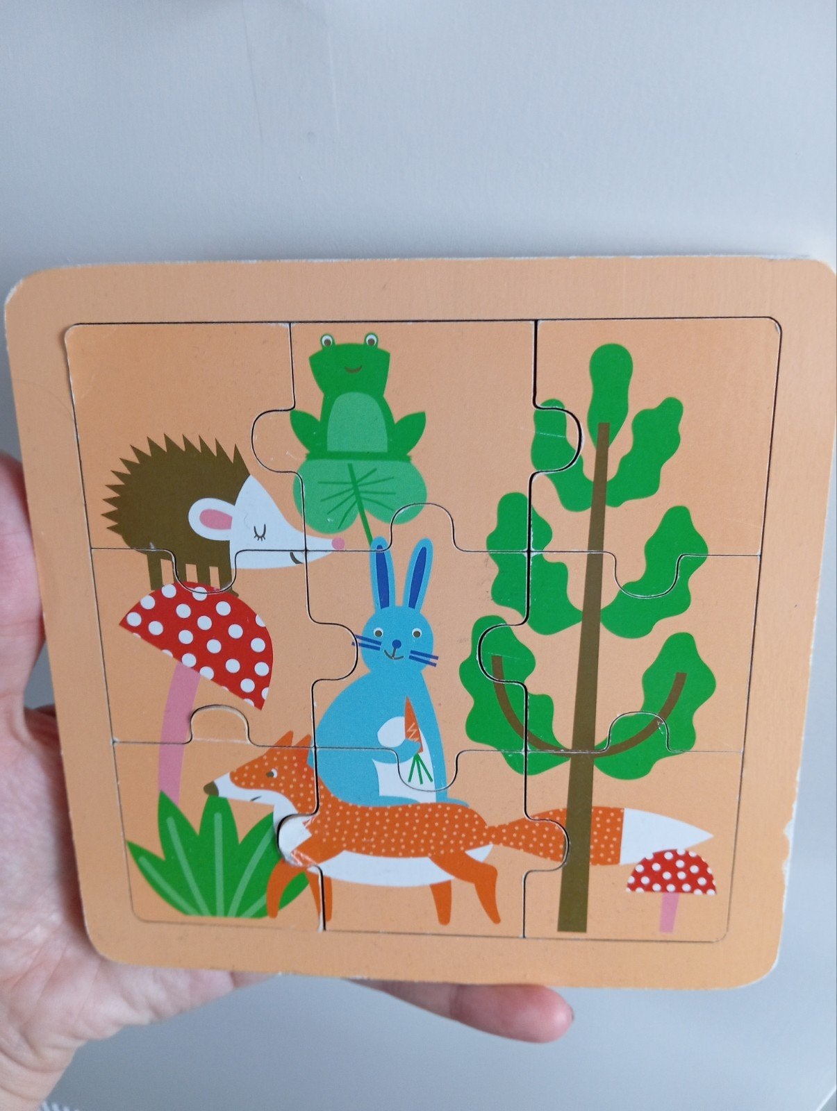 Hema Dierenpuzzel 9 Stukjes, Kinderen en Baby's, Speelgoed | Kinderpuzzels, Ophalen of Verzenden, Minder dan 10 stukjes