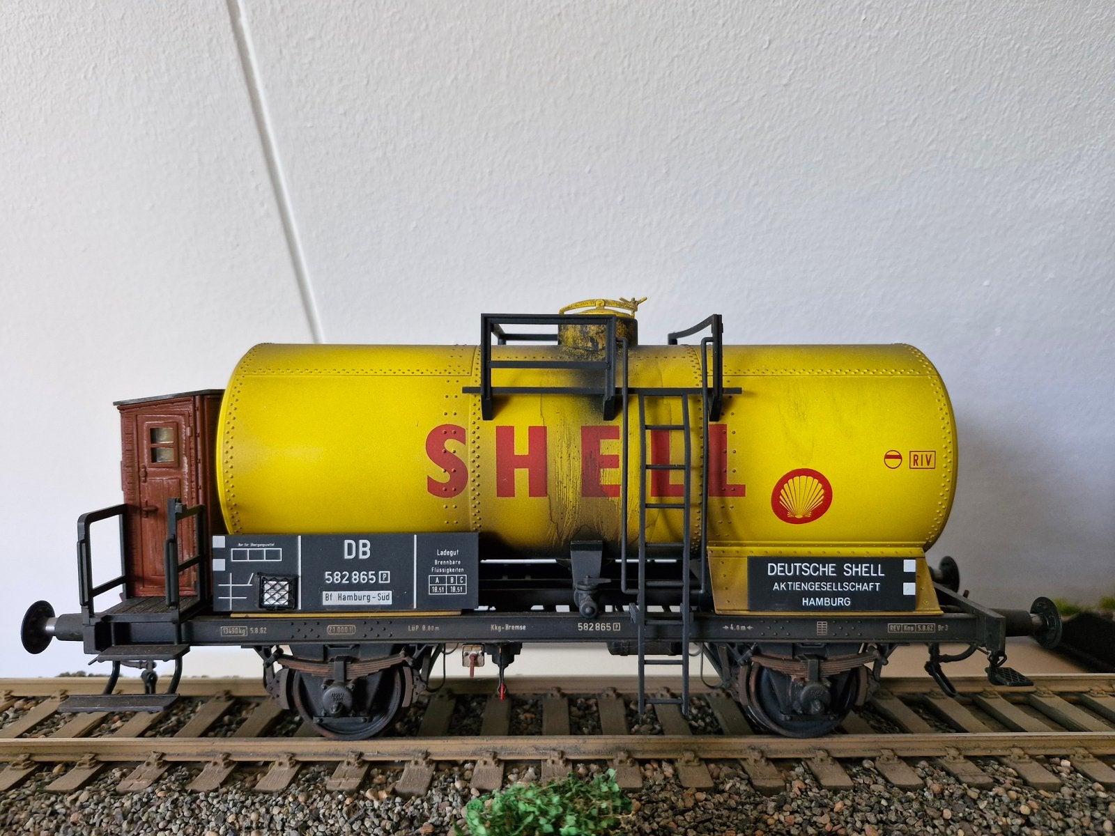 Spoor 1 Shell ketelwagon & weathering, Wisselstroom, Wagon, Ophalen of Verzenden, Zo goed als nieuw