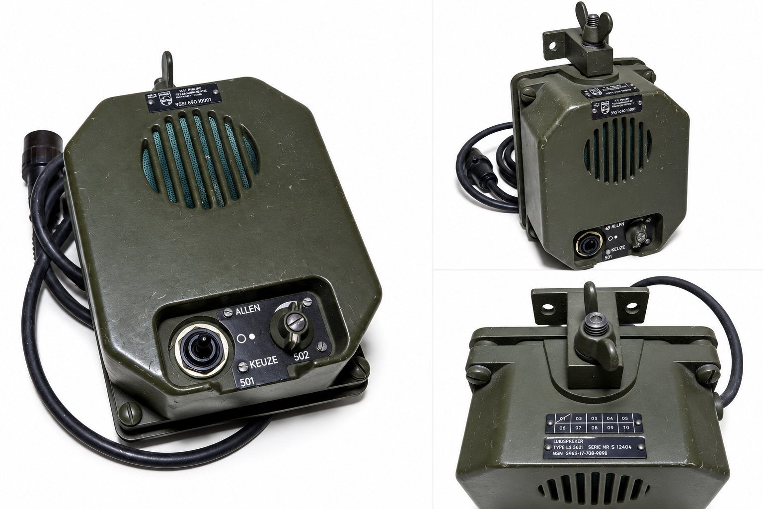 Vintage Luidspreker RT-3600 - Militair Groen, Ophalen of Verzenden, Gebruikt, Overige typen, Overige merken