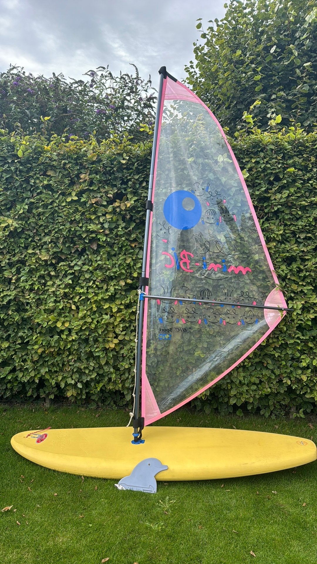 Bic Mini Surplank en surfzeil 1.7, Watersport en Boten, Ophalen, Gebruikt, Minder dan 250 cm, Minder dan 3.5 m²