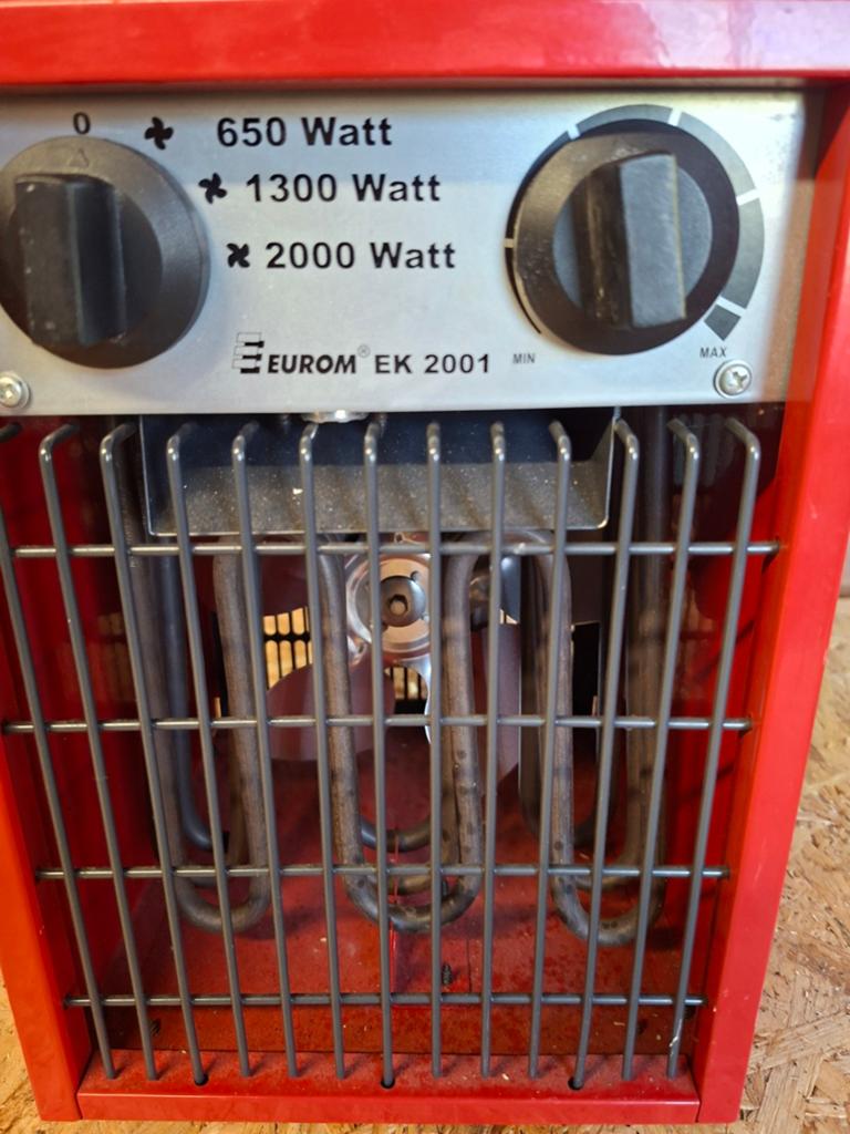 Eurom EK 2001 Werkplaatskachel - 2000 Watt, Huis en Inrichting, Kachels, Gebruikt, Vrijstaand, Overige soorten, Elektrisch, Ophalen