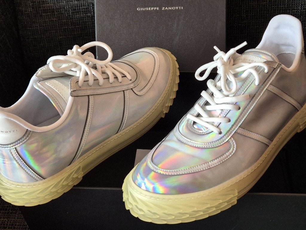 Guiseppe Zanotti Blabber sneaker met metallic finish - Mt 42, Kleding | Heren, Schoenen, Guiseppe Zanotti, Overige kleuren, Nieuw
