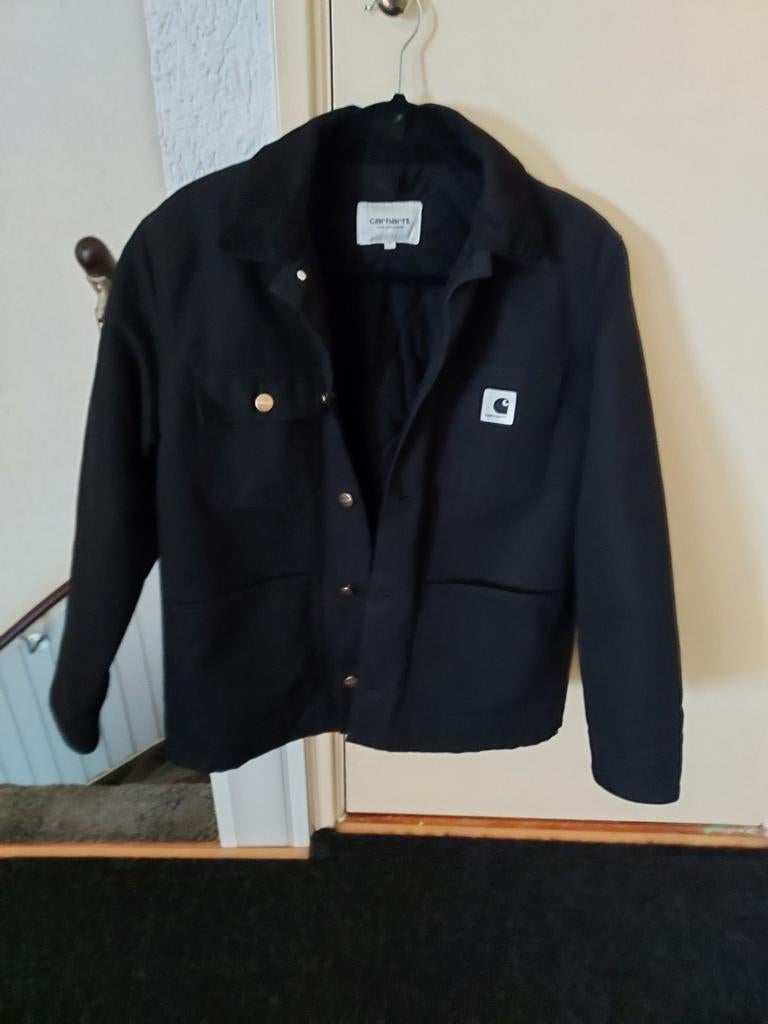 Carhartt WIP W' Irving Coat Zwart Maat S   NP169 euro, Carhartt WIP, Zwart, Nieuw, Ophalen of Verzenden