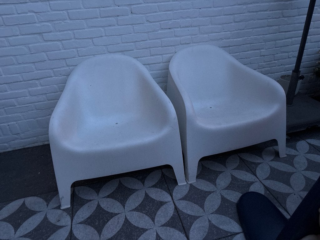 Gratis IKEA tuin stoelen, Ophalen, Gebruikt, Kunststof