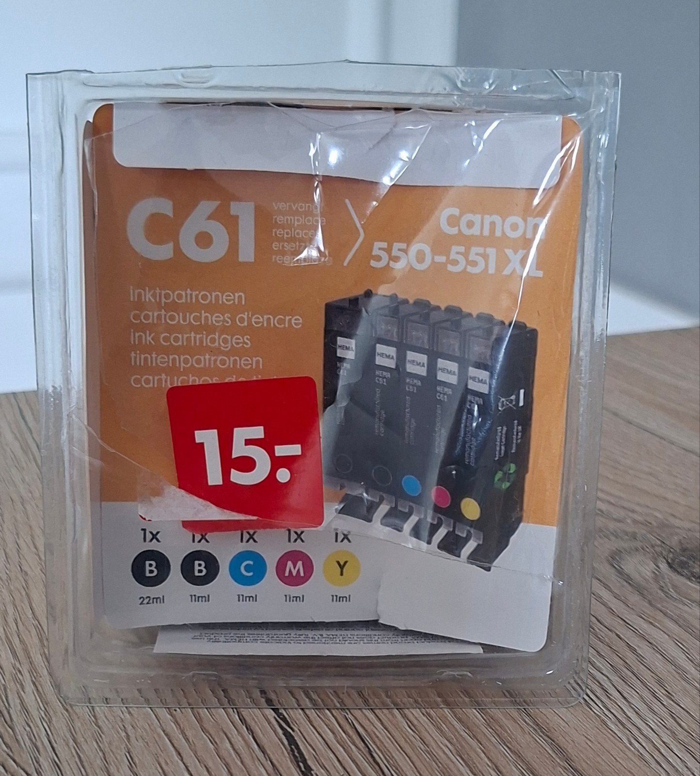 Hema C61 inktpatronen voor Canon 550-551 XL (nieuw), Computers en Software, Printerbenodigdheden, Ophalen of Verzenden, Nieuw