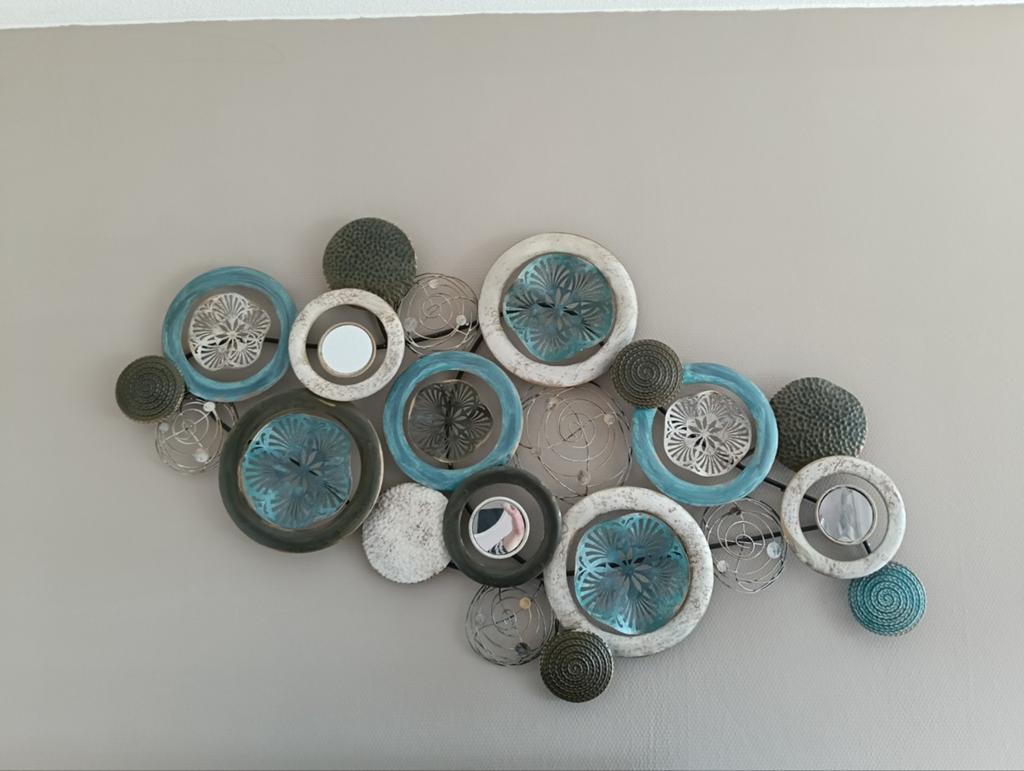 Metalen wanddecoratie, Huis en Inrichting, Ophalen, Zo goed als nieuw