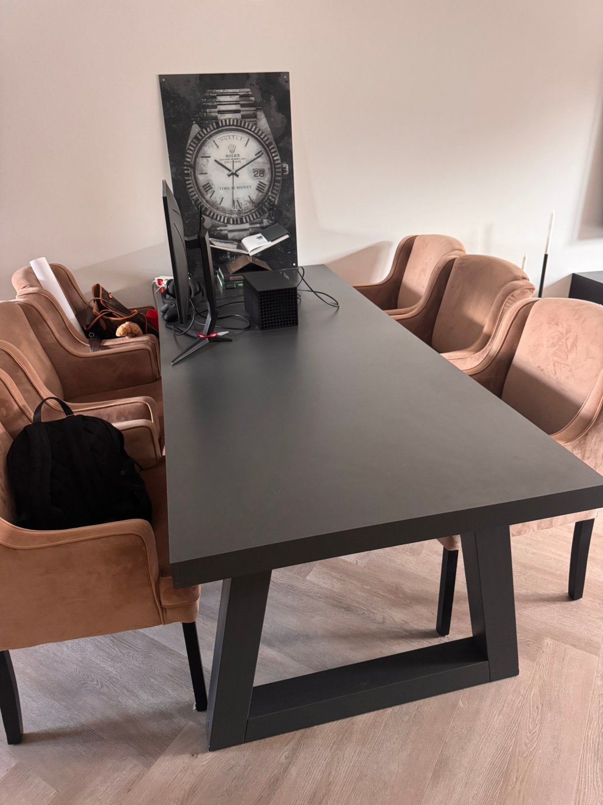 Eettafel 210x90x76, Gebruikt, 200 cm of meer, Vijf personen of meer, Rechthoekig