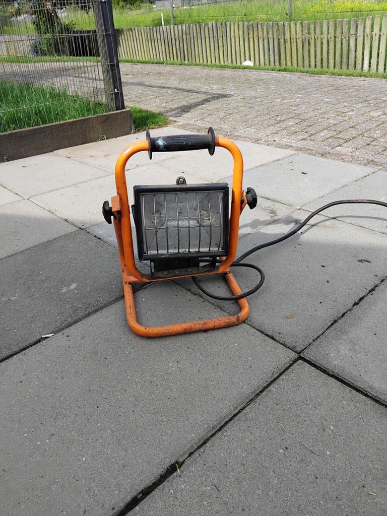 Bouwlamp, Ophalen of Verzenden, Gebruikt, Lamp, Met statief