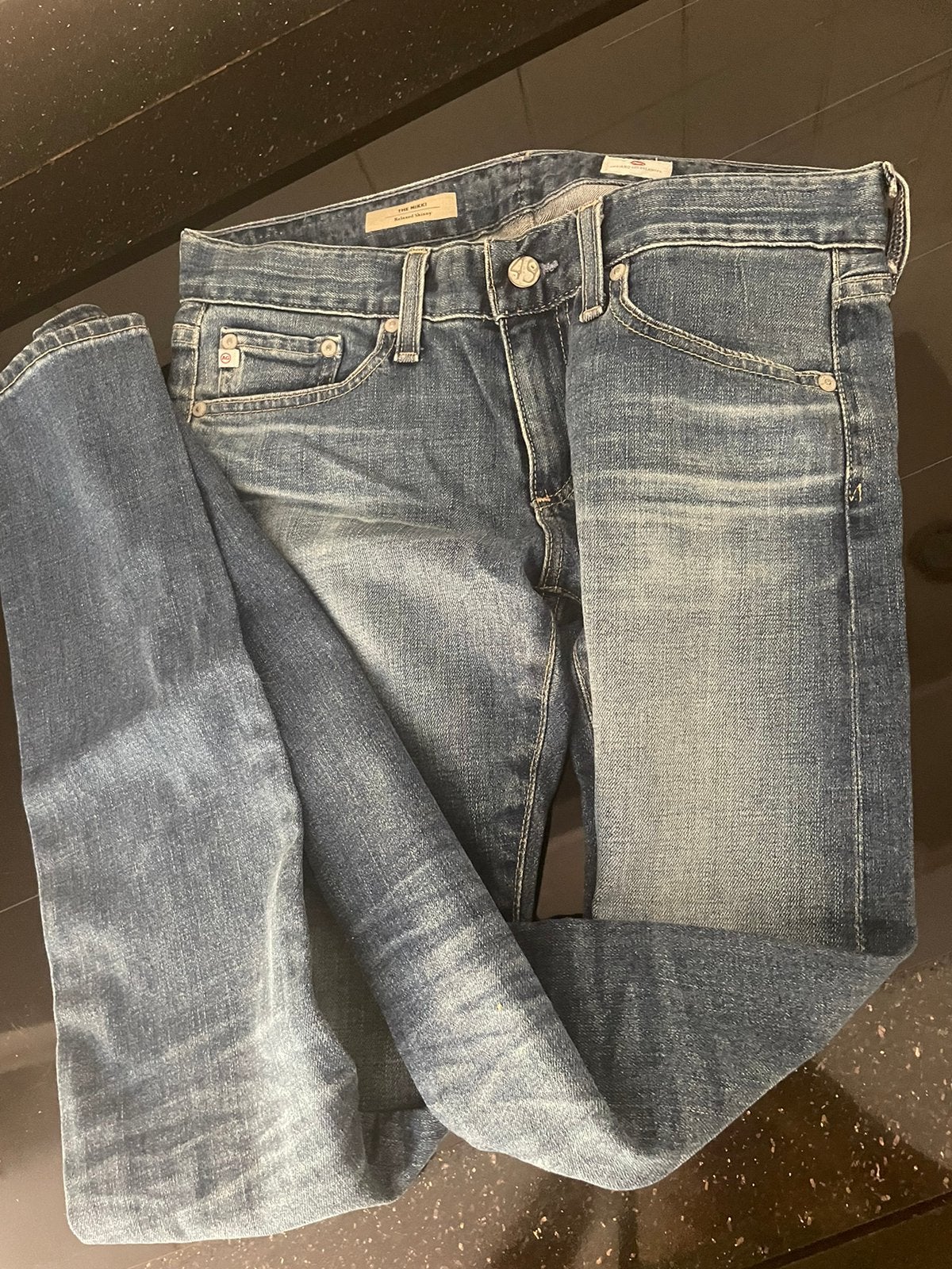 AG Adriano Goldschmied "The Nikki"Relaxed Skinny Jeans mt25R, Ophalen of Verzenden, Zo goed als nieuw, Blauw, W28 - W29 (confectie 36)