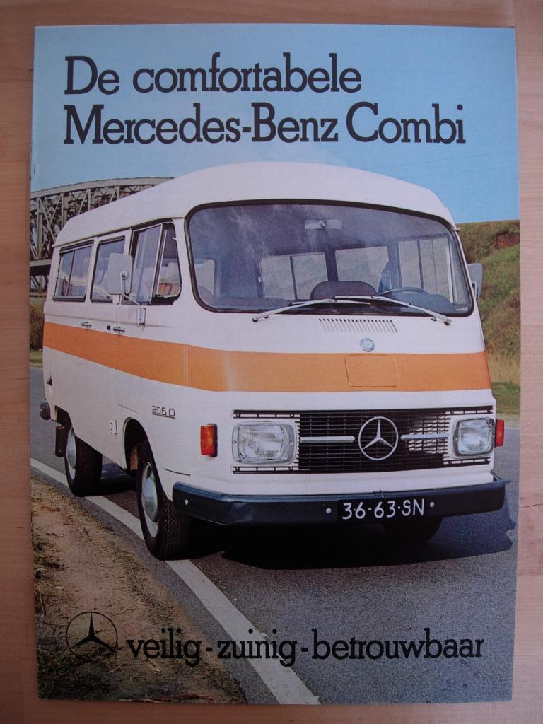 Mercedes 206D 207 306D 307 Combi Brochure 1974 – 207 307 D, Zo goed als nieuw, Mercedes-Benz, Mercedes, Ophalen of Verzenden