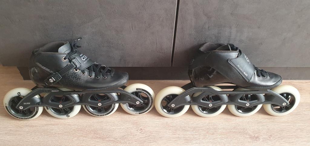 Powerslide Core Performance Black 4x110 Maat 4, Gebruikt, Heren, Ophalen of Verzenden, Inline skates 4 wielen