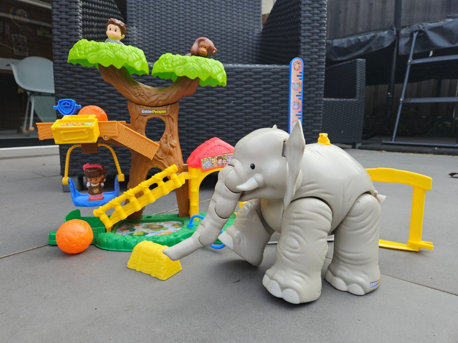 Fisher-Price Little People Dierentuin Speelset met Olifant, Ophalen of Verzenden, Gebruikt, Jongen of Meisje
