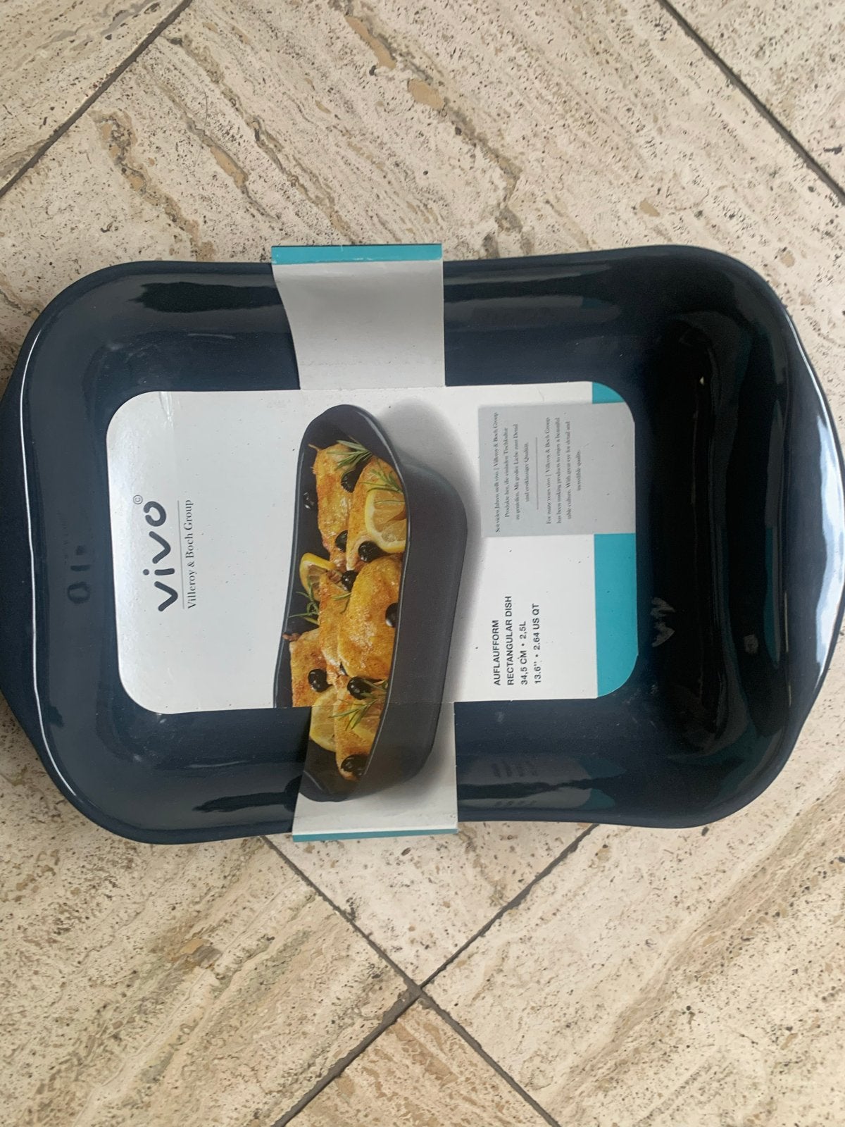 Vivo Villeroy & Boch Ovenschaal Rechthoekig 34.5 CM, Ophalen, Overige typen, Nieuw, Zwart
