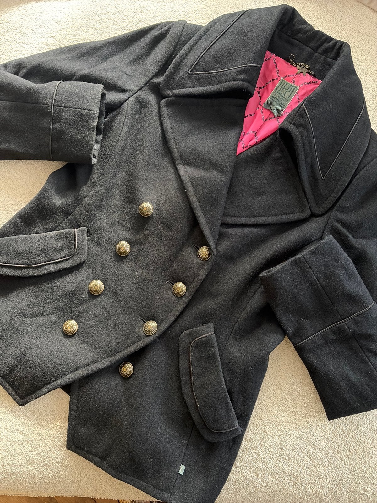 Dept Zwarte Peacoat met Gouden Knopen - Maat XL, Kleding | Dames, Verzenden, Gedragen, Maat 46/48 (XL) of groter, Zwart