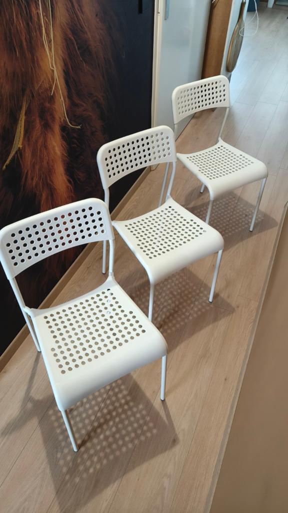 3x Ikea stoel, Tuin en Terras, Tuinstoelen, Ophalen, Zo goed als nieuw, Kunststof