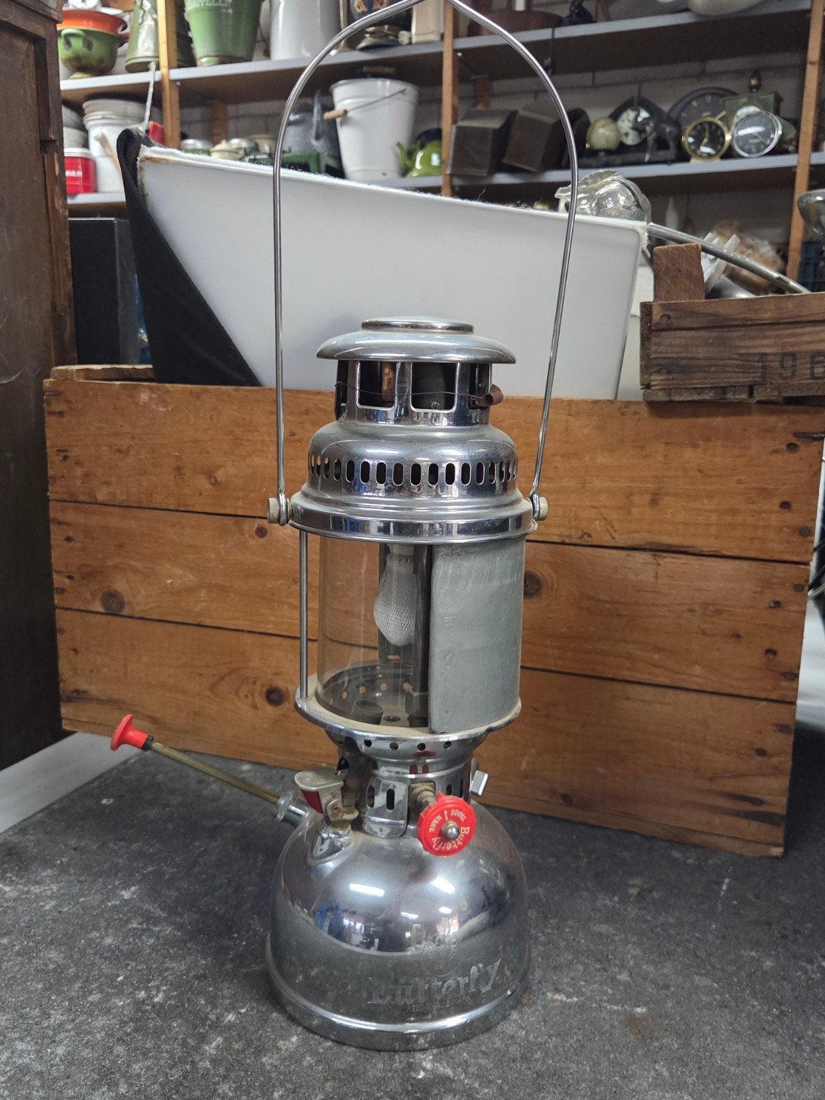 Vintage Butterfly Petroleumlamp - Kampeerlamp, Caravans en Kamperen, Kampeeraccessoires, Ophalen of Verzenden