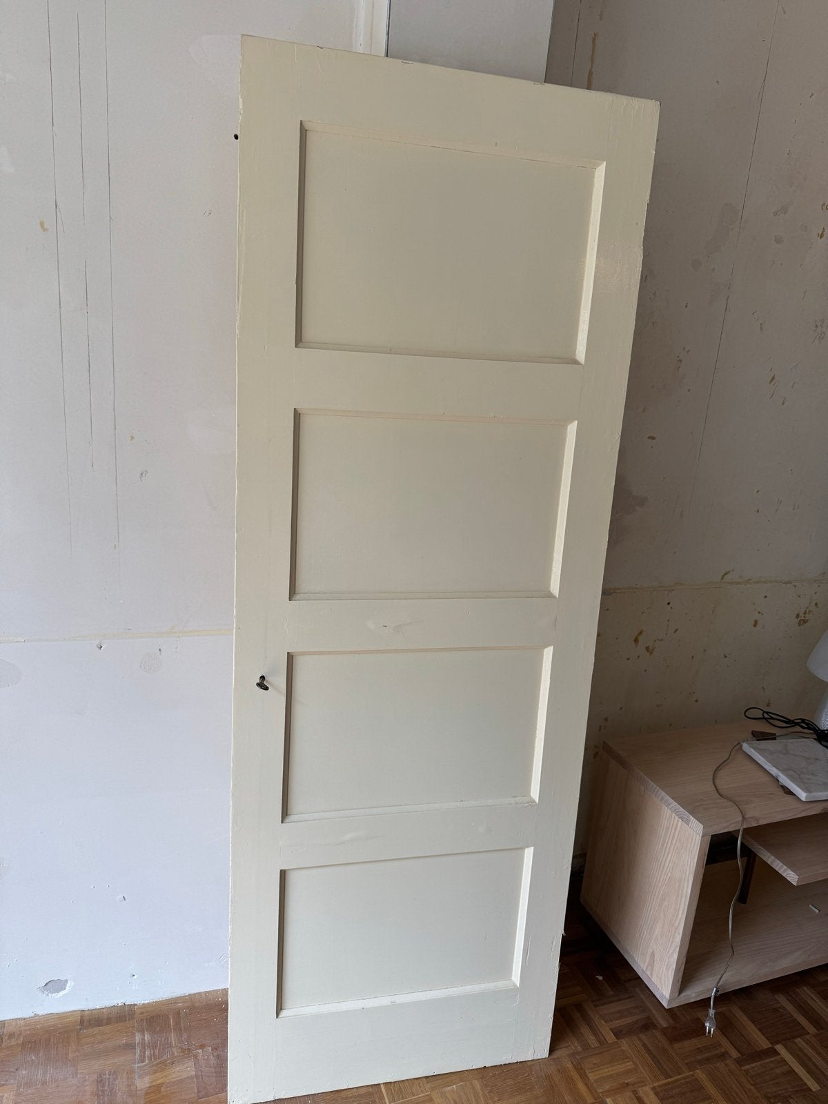 Paneeldeur 73 x 201,5 cm - Crème wit, Ophalen, Gebruikt, Minder dan 80 cm, Binnendeur