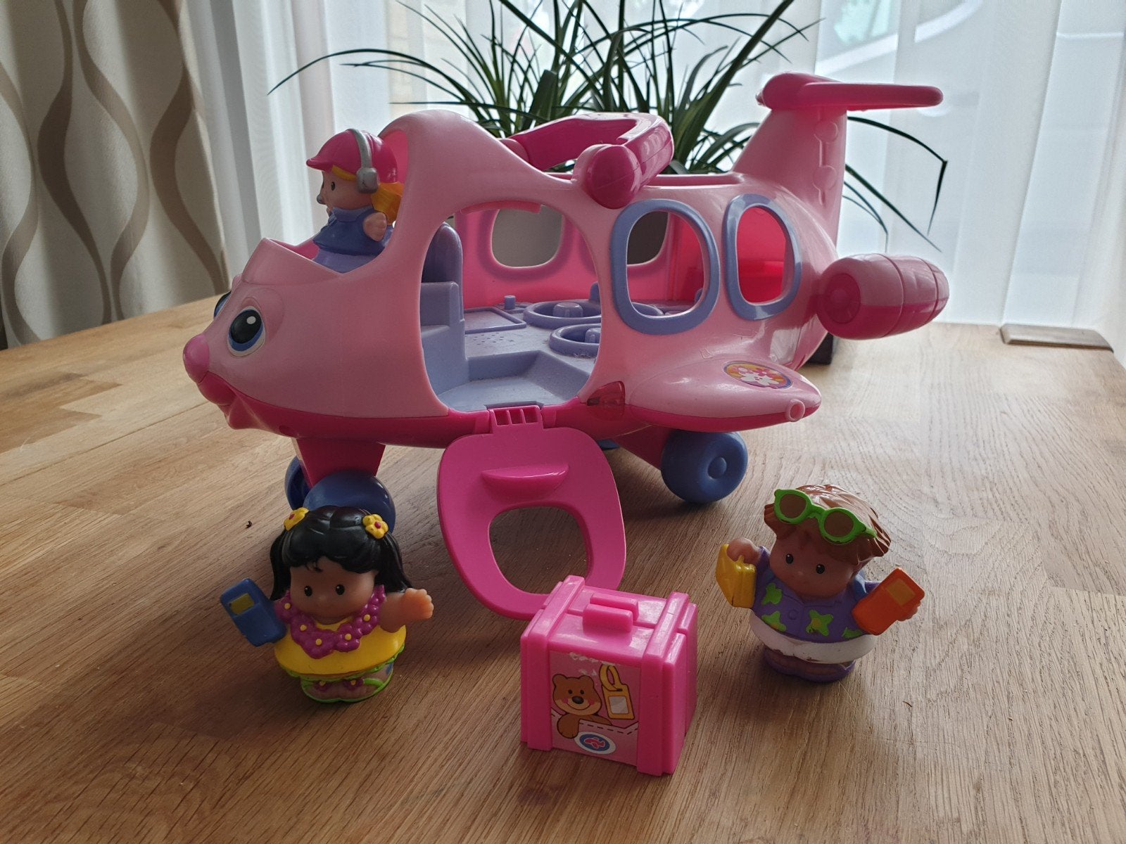 Fisher-Price Little People Vliegtuig, Kinderen en Baby's, Ophalen of Verzenden, Gebruikt, Auto of Voertuig, Met licht