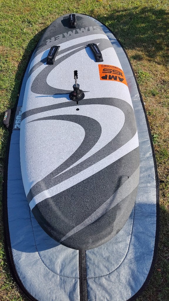 Windsurf set Simmer Style compleet - board met EVO soft deck, Watersport en Boten, Windsurfen, Zo goed als nieuw, Complete set