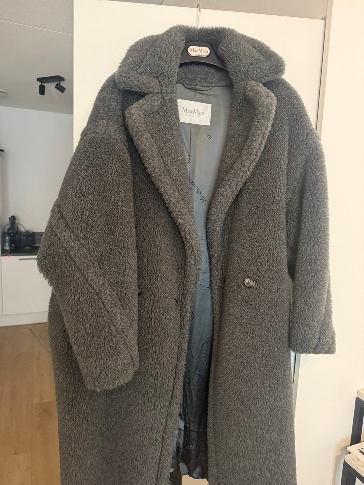 Maxmara teddy jas, Ophalen of Verzenden, Zo goed als nieuw, Maat 38/40 (M), Beige