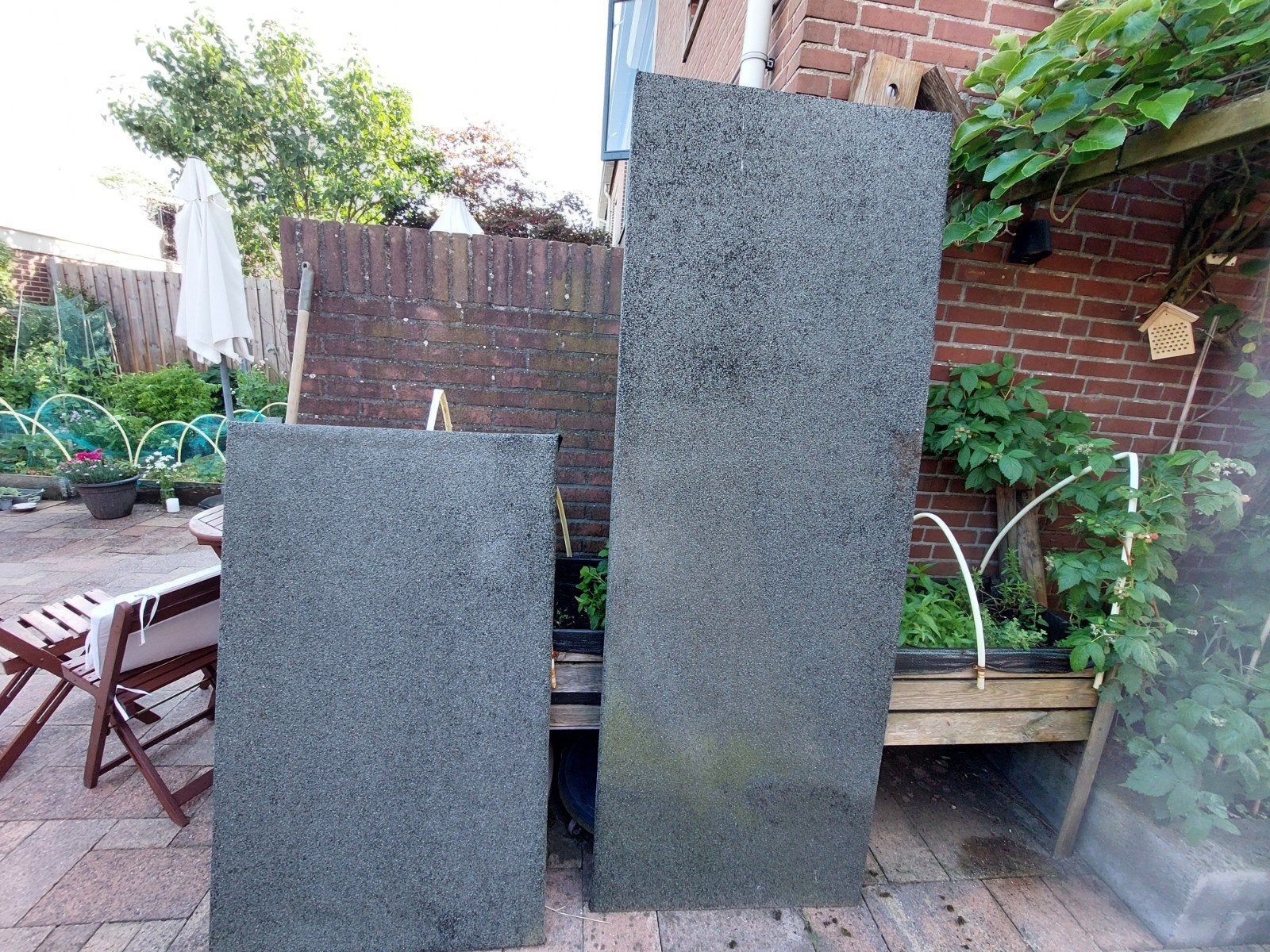 Gratis houten platen met dakleer., Ophalen, Gebruikt, Overige houtsoorten, Plank