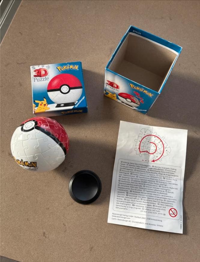 Pokémon 3D Puzzelbal - 55 Stukjes, Ophalen, Meer dan 50 stukjes, Nieuw, 6 jaar of ouder