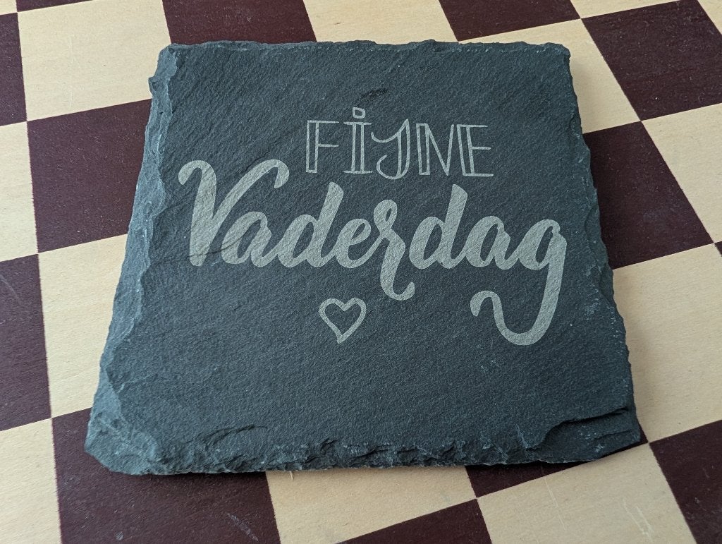 Leisteen Onderzetter Vaderdag / Papa – Uniek Cadeau!, Ophalen of Verzenden, Nieuw, Glas of Kopje