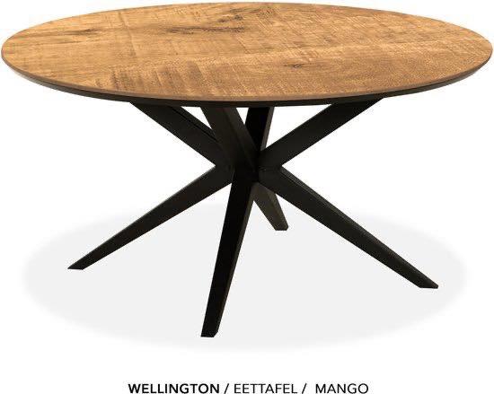Eettafel Wellington Ø 150cm, Ophalen, 100 tot 150 cm, Rond, Nieuw