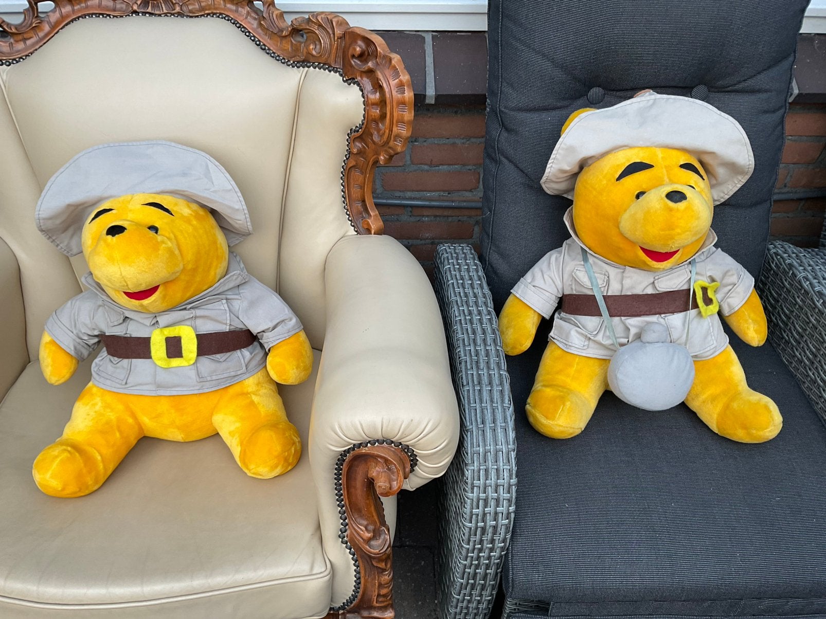 2 zgan grote Disney Winnie the Pooh safari knuffels ca 45/50, Verzamelen, Disney, Ophalen, Winnie de Poeh of vrienden, Zo goed als nieuw