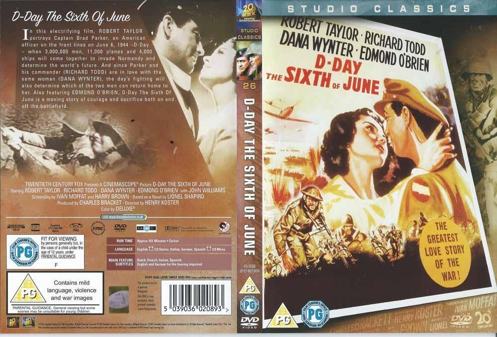 D-Day the Sixth of June 1956 DVD met Robert Taylor,, Alle leeftijden, Drama, Ophalen of Verzenden, Zo goed als nieuw