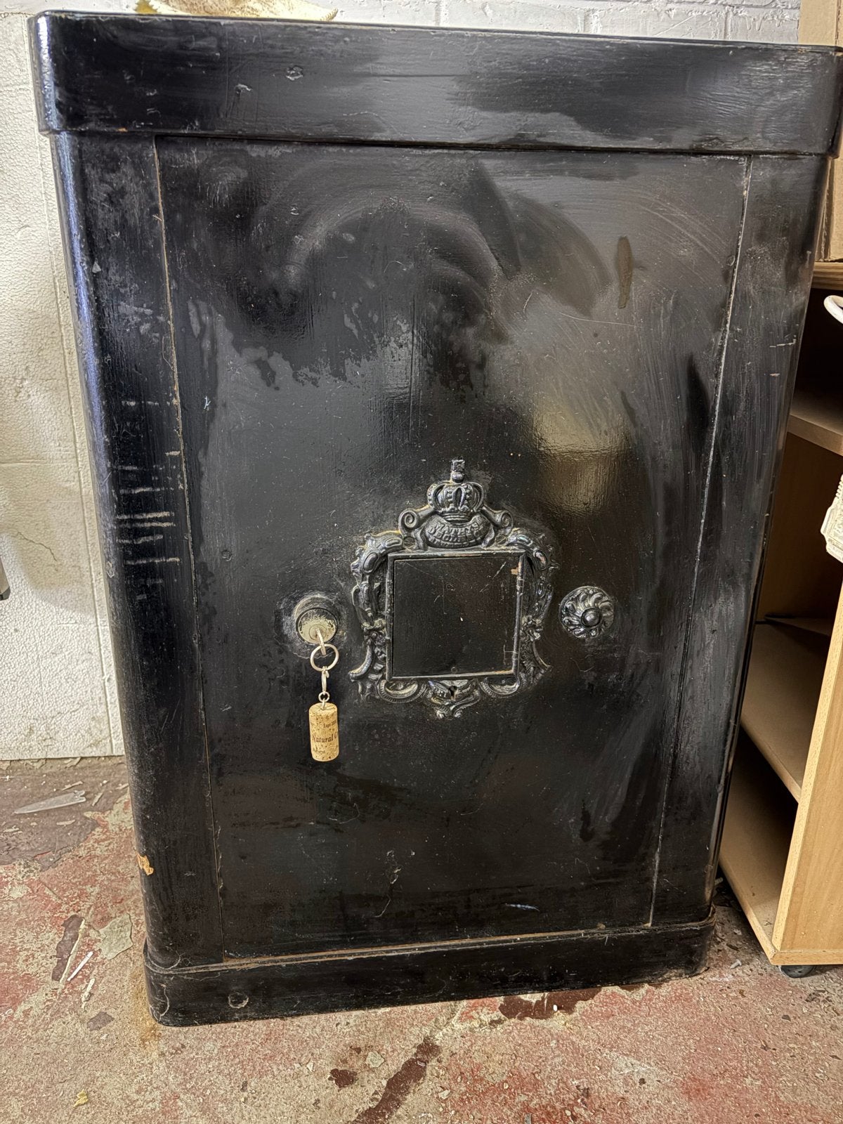 Antieke Brandkast/Kluis met Sleutel - Decoratief, Ophalen, Gebruikt, Brandkast