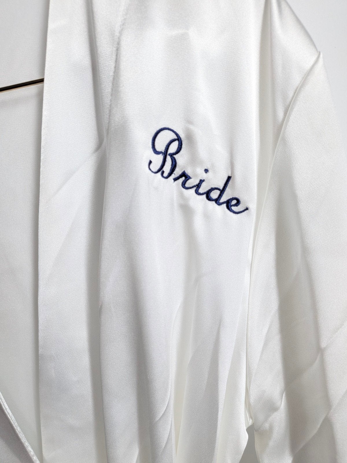 Witte satijnen Bride badjas / kimono (XS-XL), Wedding, Wit, Nieuw, Ophalen of Verzenden