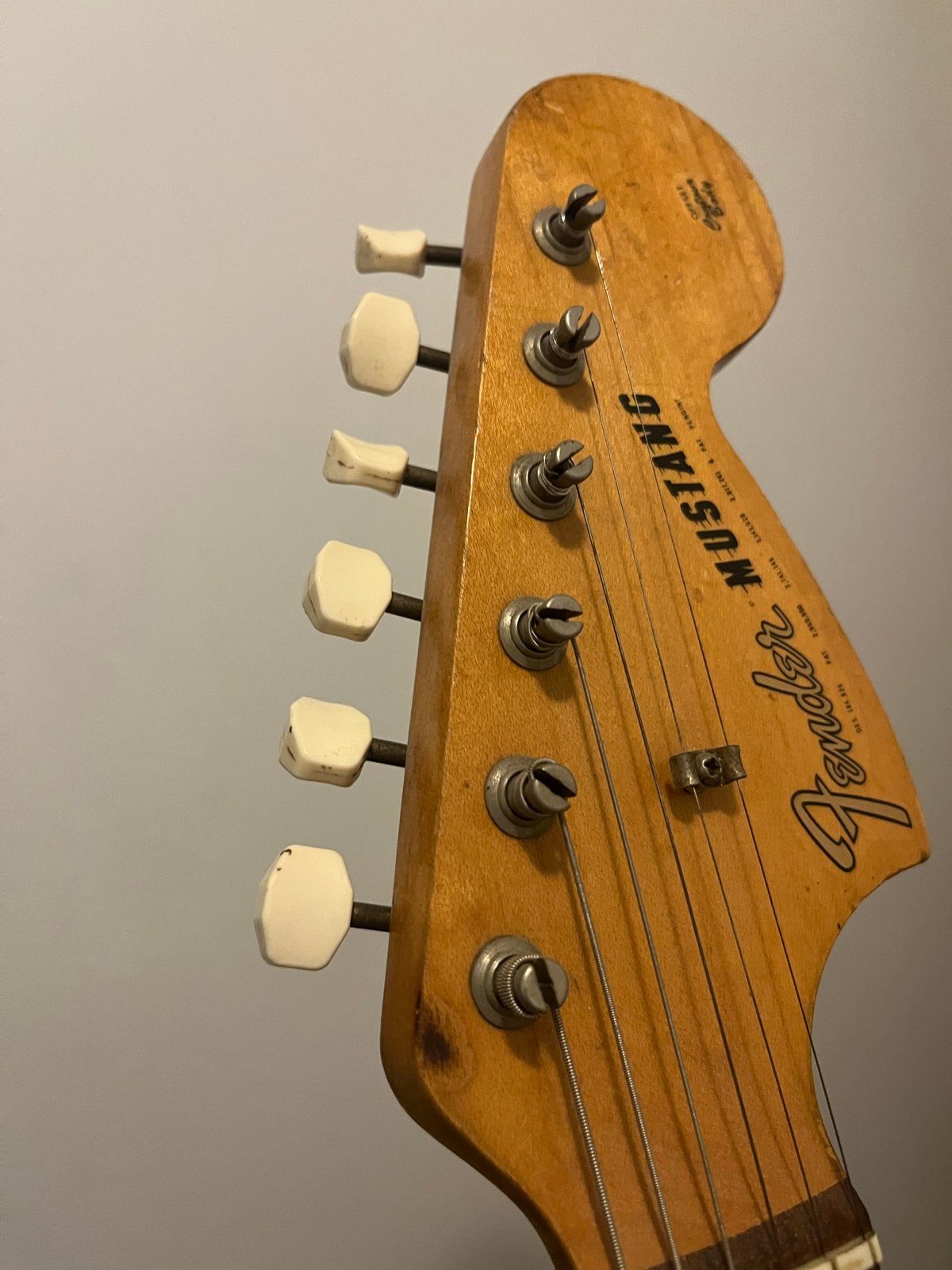 Vintage Fender Mustang Gitaar uit 1966 - fiesta Red, Muziek en Instrumenten, Ophalen, Gebruikt, Solid body, Fender